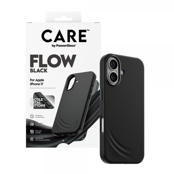 CARE by PanzerGlass iPhone 17 Deksel Flow MagSafe Svart