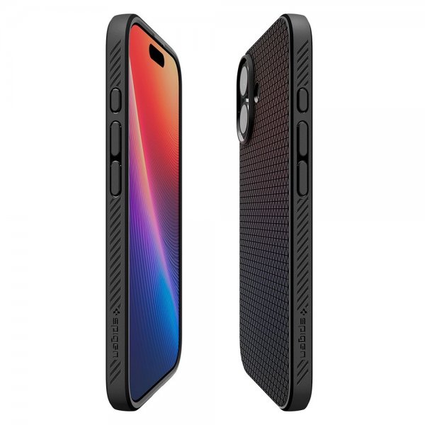 Spigen iPhone 17 Deksel Liquid Air Matte Black