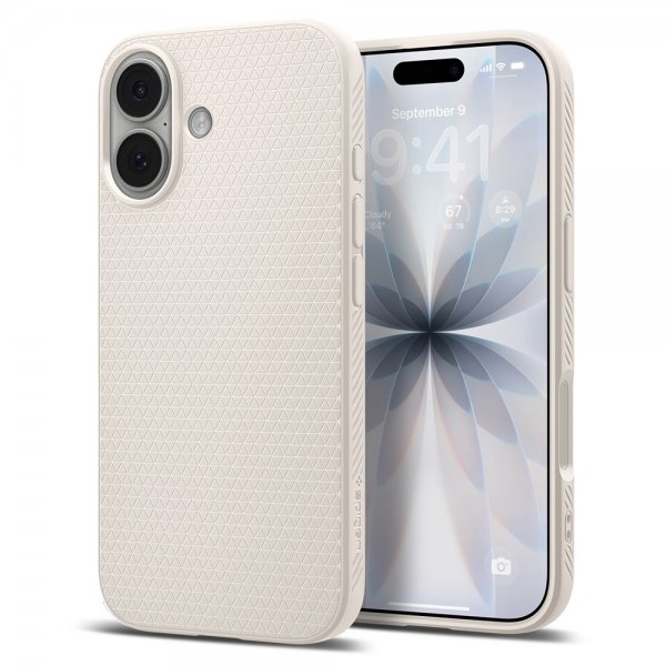 Spigen iPhone 17 Deksel Liquid Air Natural Titanium