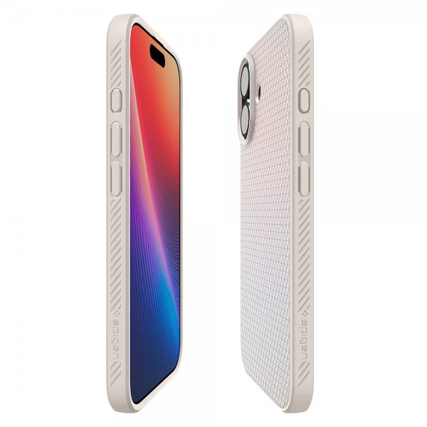 Spigen iPhone 17 Deksel Liquid Air Natural Titanium
