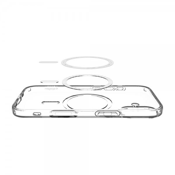 Spigen iPhone 17 Deksel Liquid Crystal MagFit Clear White