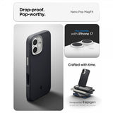 Spigen iPhone 17 Deksel Nano Pop MagFit Black Sesame