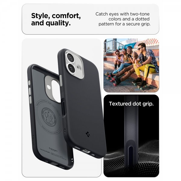 Spigen iPhone 17 Deksel Nano Pop MagFit Black Sesame