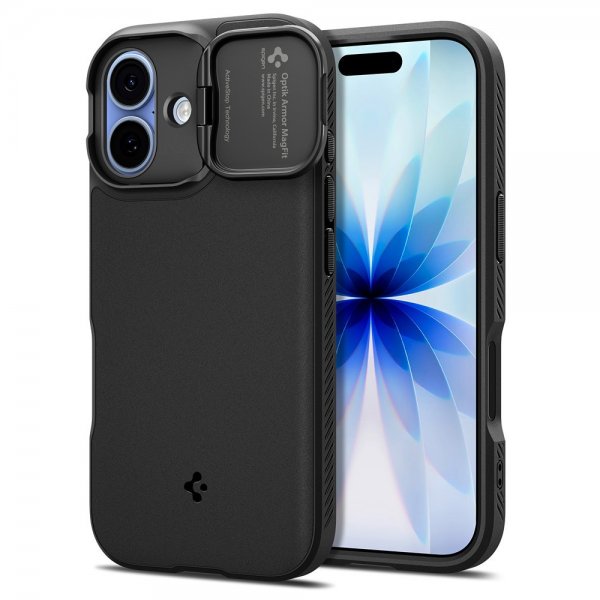 Spigen iPhone 17 Deksel Optik Armor MagFit Svart