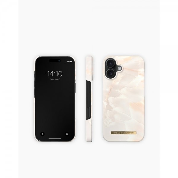 Ideal of Sweden iPhone 17 Deksel Printed Case MagSafe Rose Pearl Marble
