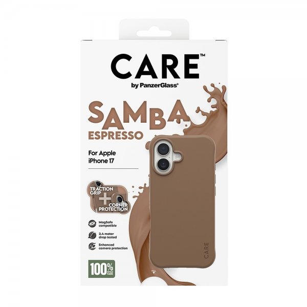 CARE by PanzerGlass iPhone 17 Deksel Samba MagSafe Espresso