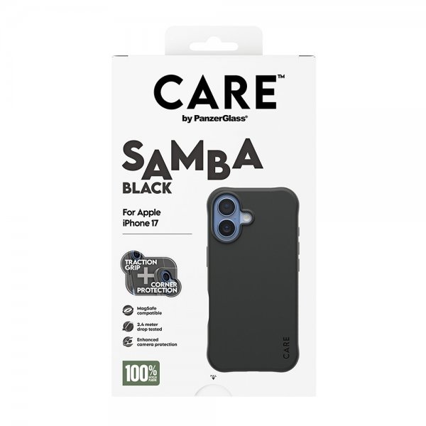 CARE by PanzerGlass iPhone 17 Deksel Samba MagSafe Svart