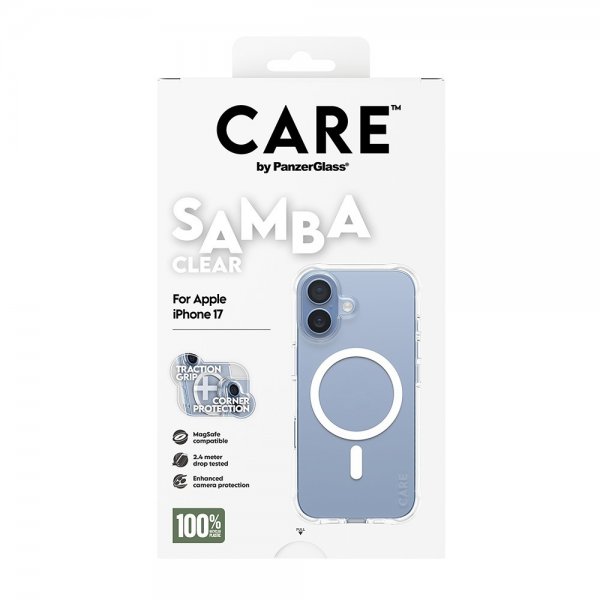 CARE by PanzerGlass iPhone 17 Deksel Samba MagSafe Transparent