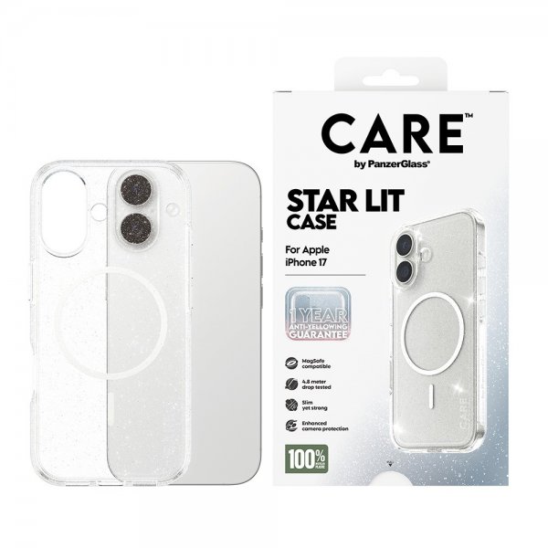 CARE by PanzerGlass iPhone 17 Deksel Star Lit MagSafe