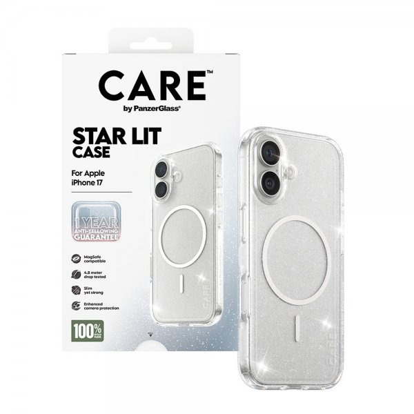 CARE by PanzerGlass iPhone 17 Deksel Star Lit MagSafe