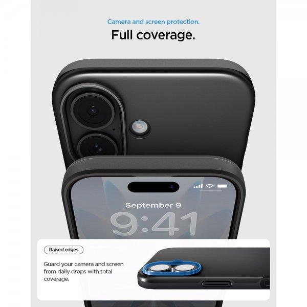 Spigen iPhone 17 Deksel Thin Fit MagFit Svart
