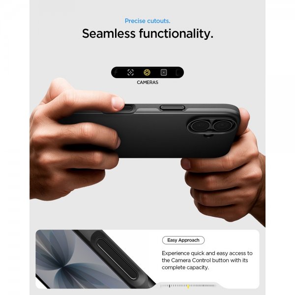Spigen iPhone 17 Deksel Thin Fit MagFit Svart