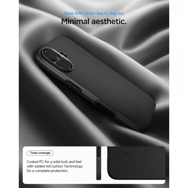 Spigen iPhone 17 Deksel Thin Fit MagFit Svart