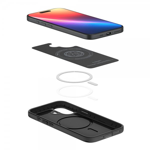 Spigen iPhone 17 Deksel Thin Fit MagFit Svart