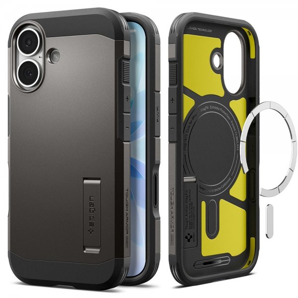 Spigen iPhone 17 Deksel Tough Armor T MagFit Gunmetal