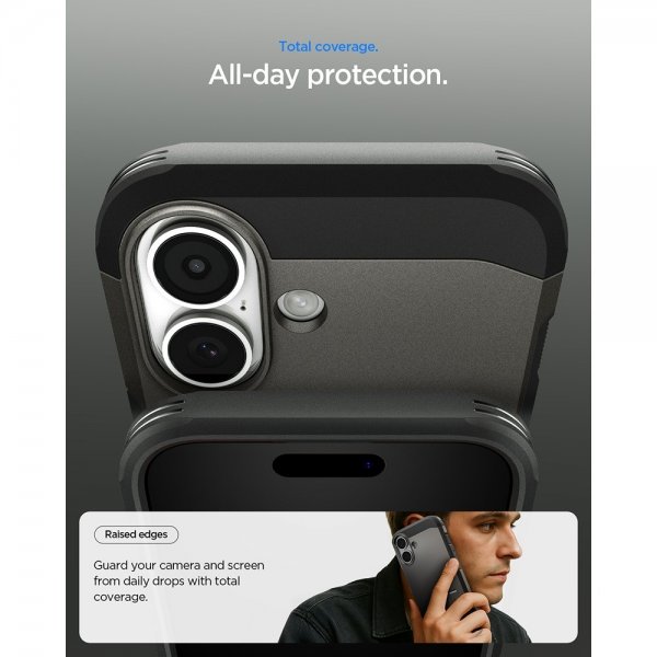 Spigen iPhone 17 Deksel Tough Armor T MagFit Gunmetal