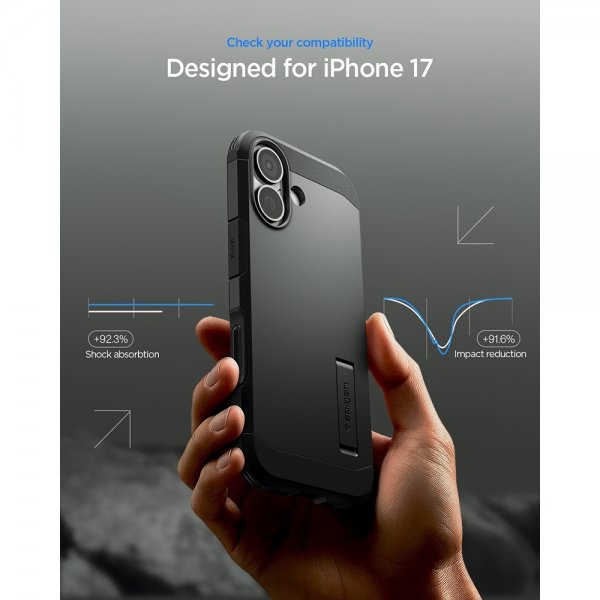 Spigen iPhone 17 Deksel Tough Armor T MagFit Svart