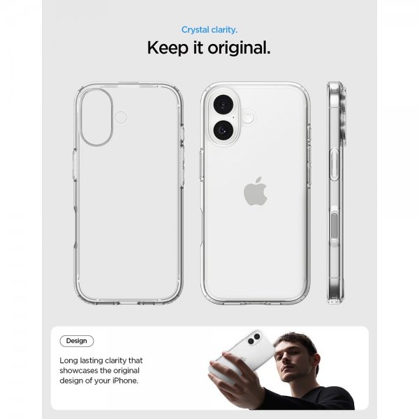Spigen iPhone 17 Deksel Ultra Hybrid Crystal Clear