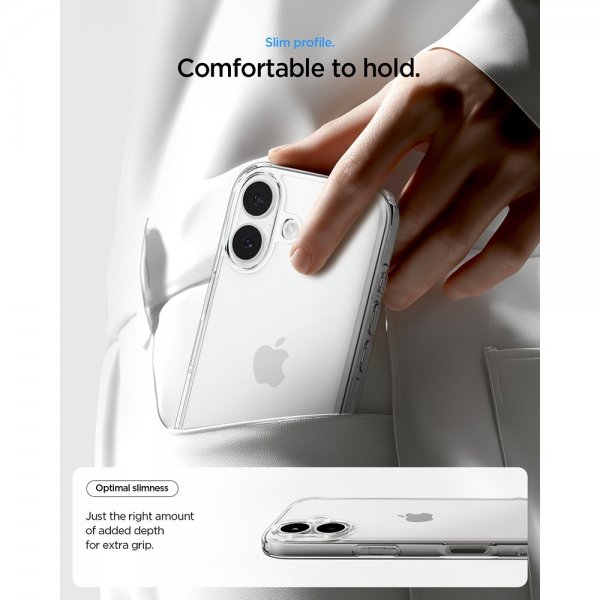Spigen iPhone 17 Deksel Ultra Hybrid Crystal Clear