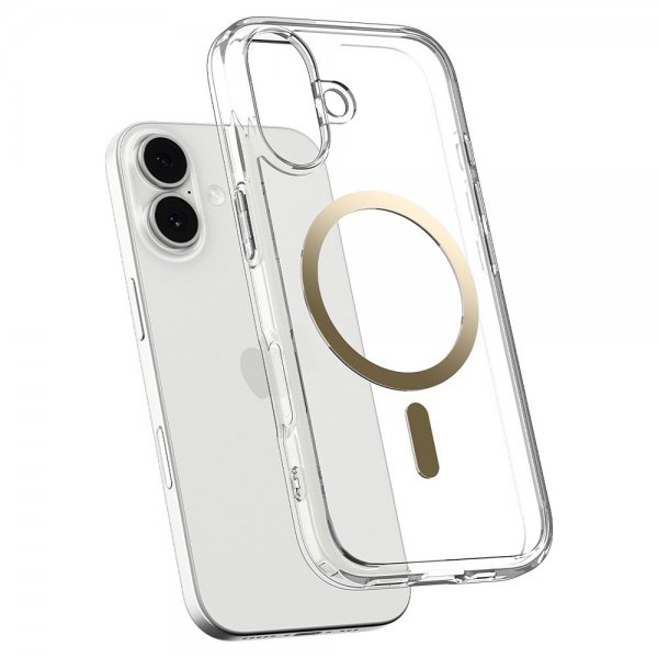 Spigen iPhone 17 Deksel Ultra Hybrid MagFit Clear Gold