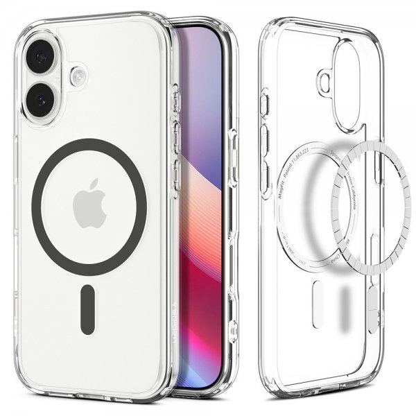Spigen iPhone 17 Deksel Ultra Hybrid MagFit Clear Graphite