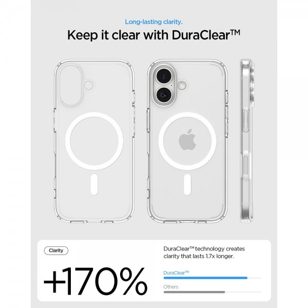 Spigen iPhone 17 Deksel Ultra Hybrid MagFit Clear White