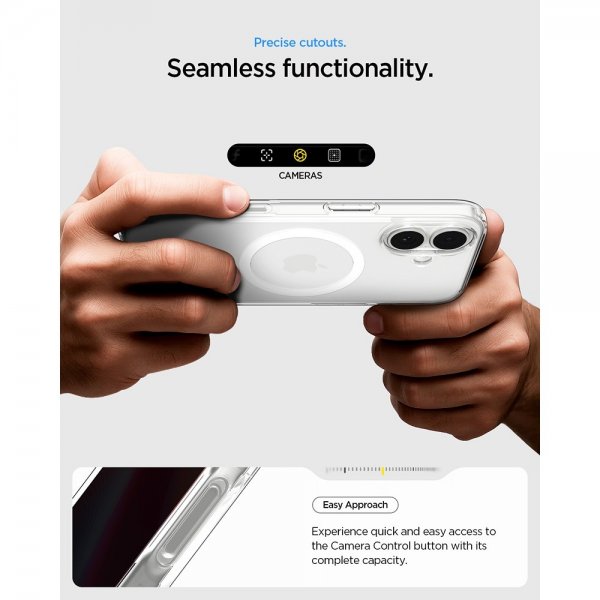 Spigen iPhone 17 Deksel Ultra Hybrid MagFit Clear White