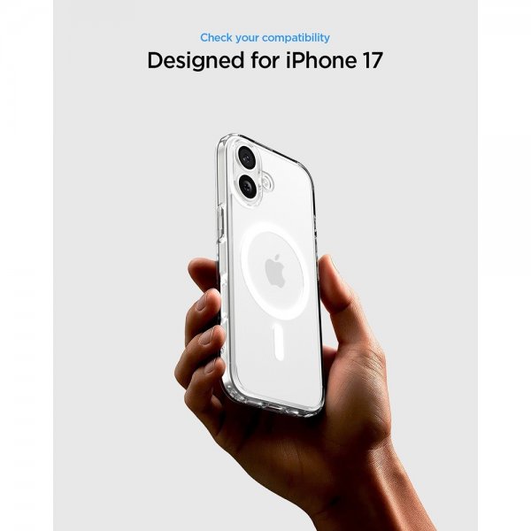 Spigen iPhone 17 Deksel Ultra Hybrid MagFit Clear White