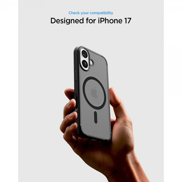 Spigen iPhone 17 Deksel Ultra Hybrid MagFit Frost Black