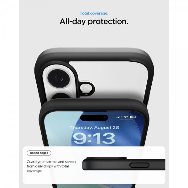 Spigen iPhone 17 Deksel Ultra Hybrid Matte Black