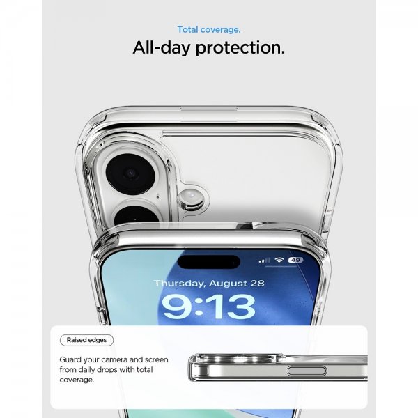 Spigen iPhone 17 Deksel Ultra Hybrid S MagFit Clear White