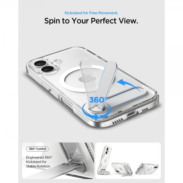 Spigen iPhone 17 Deksel Ultra Hybrid S MagFit Clear White