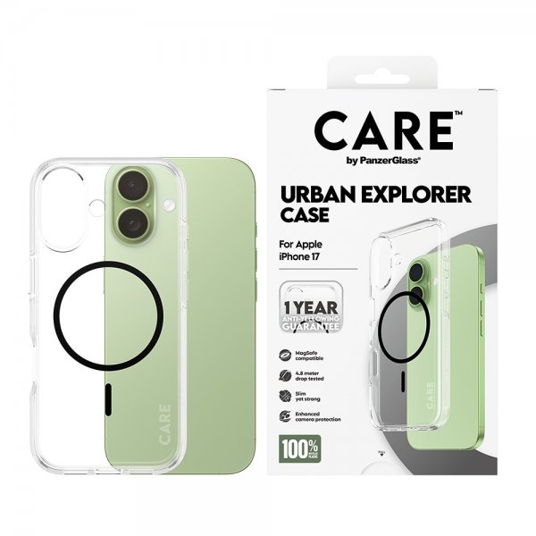 CARE by PanzerGlass iPhone 17 Deksel Urban Explorer MagSafe Svart