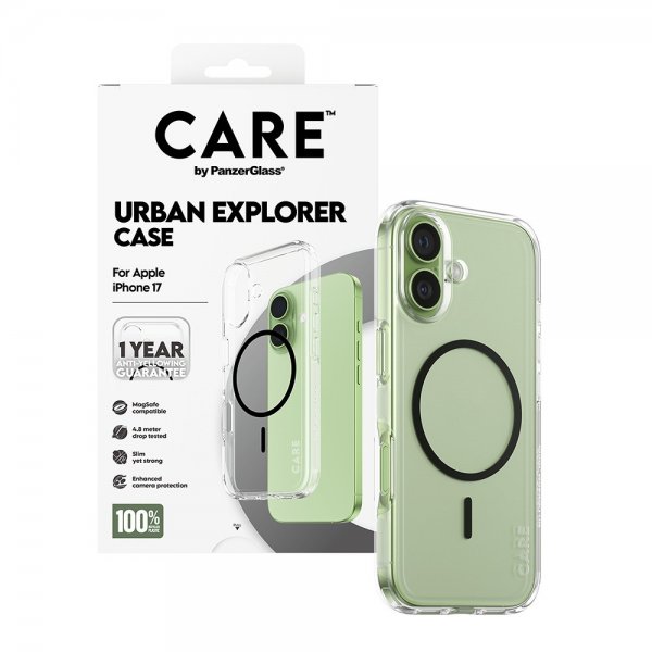 CARE by PanzerGlass iPhone 17 Deksel Urban Explorer MagSafe Svart