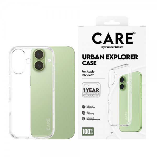 CARE by PanzerGlass iPhone 17 Deksel Urban Explorer Transparent
