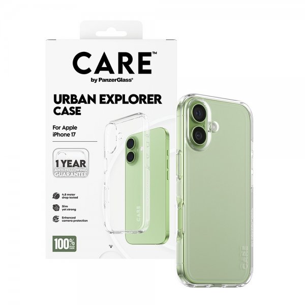 CARE by PanzerGlass iPhone 17 Deksel Urban Explorer Transparent