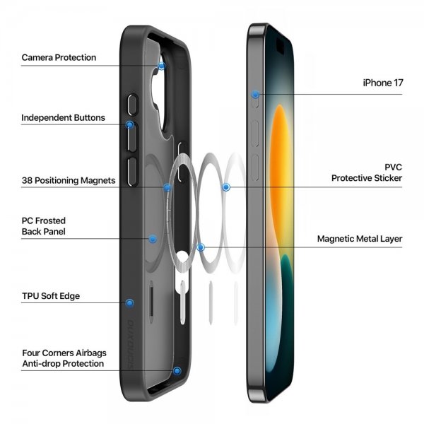 Dux Ducis iPhone 17 Deksel Yind Series MagSafe Svart