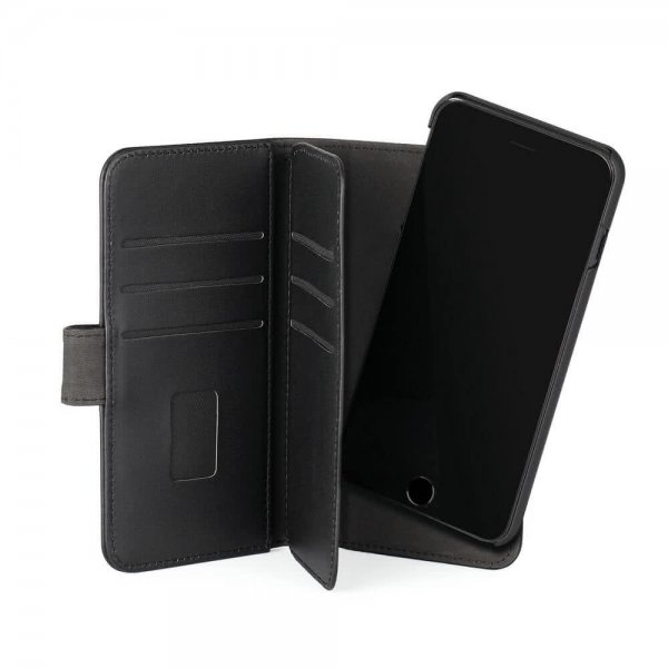 Gear iPhone 6/6S/7/8/SE Etui 7 Kortlomme Löstagbart Deksel Svart