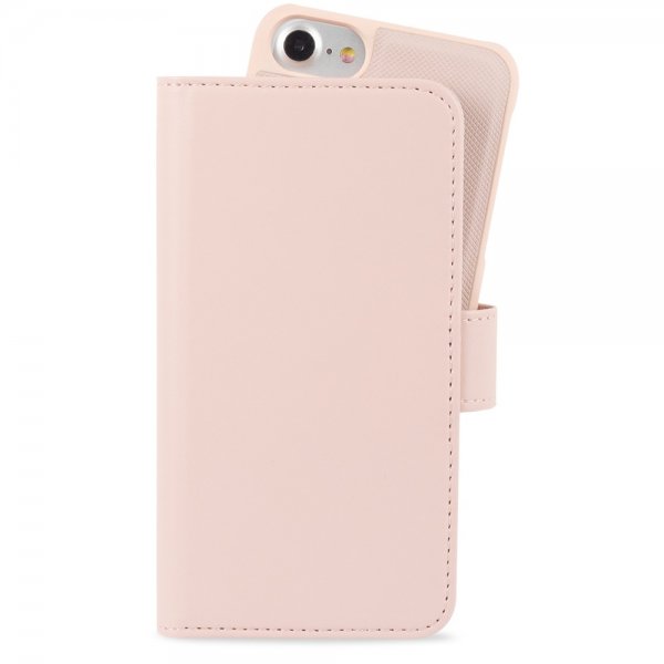 holdit iPhone 6/6S/7/8/SE Etui Wallet Case Extended Magnet Avtakbart Deksel Blush Pink
