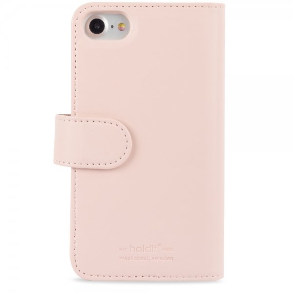 holdit iPhone 6/6S/7/8/SE Etui Wallet Case Extended Magnet Avtakbart Deksel Blush Pink