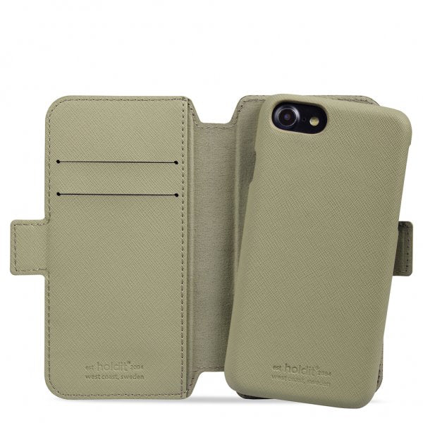 holdit iPhone 6/6S/7/8/SE Etui Wallet Case Magnet Khaki Green