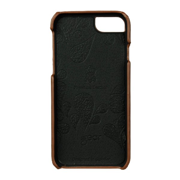 Onsala iPhone 6/6S/7/8/SE Deksel Ekte Skinn Brun