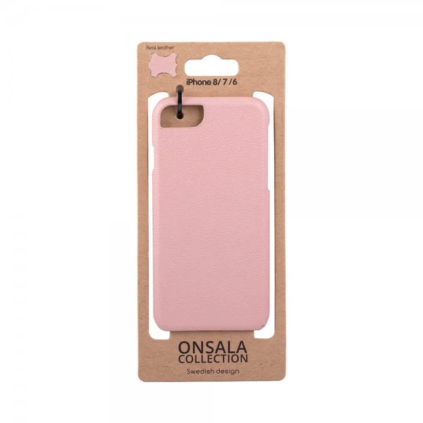Onsala iPhone 6/6S/7/8/SE Deksel Ekte Skinn Rosegull