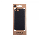 Onsala iPhone 6/6S/7/8/SE Deksel Ekte Skinn Svart