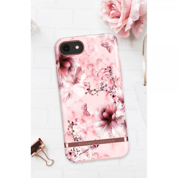 Richmond & Finch iPhone 6/6S/7/8/SE Deksel Pink Marble Floral