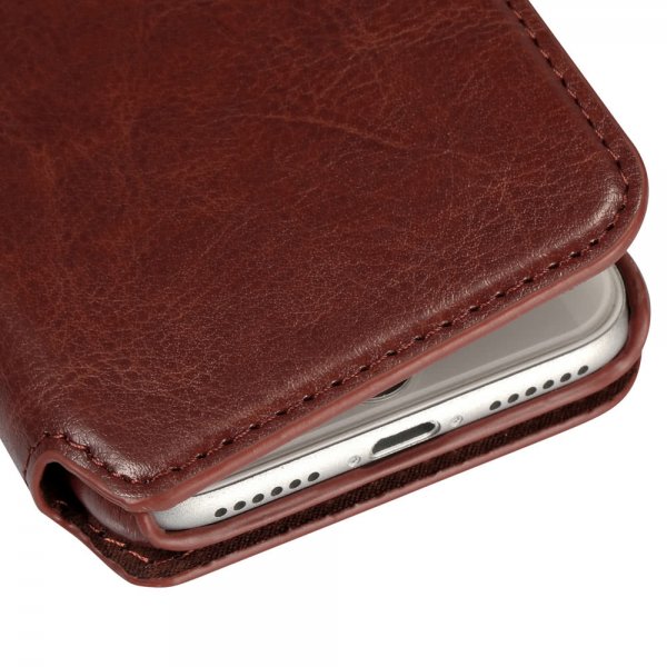 holdit iPhone 6/6S/7/8/SE Etui Berlin Löstagbart Deksel Dark Brown