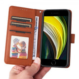 Betopnice iPhone 6/6S/7/8/SE Etui Avtagbart Deksel 005 Brun