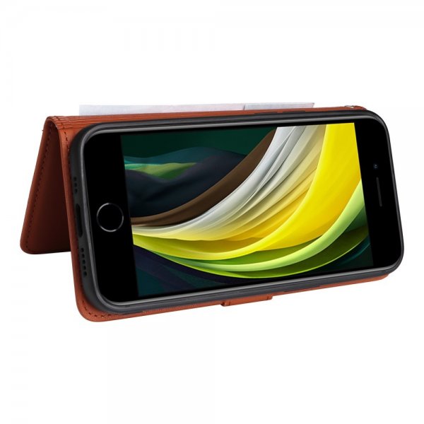Betopnice iPhone 6/6S/7/8/SE Etui Avtagbart Deksel 005 Brun