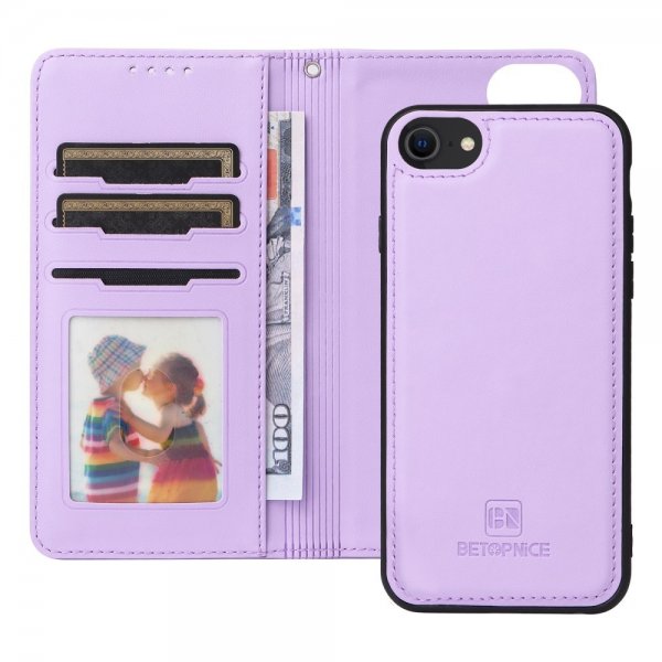Betopnice iPhone 6/6S/7/8/SE Etui Avtagbart Deksel 005 Lilla