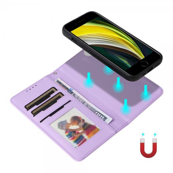 Betopnice iPhone 6/6S/7/8/SE Etui Avtagbart Deksel 005 Lilla